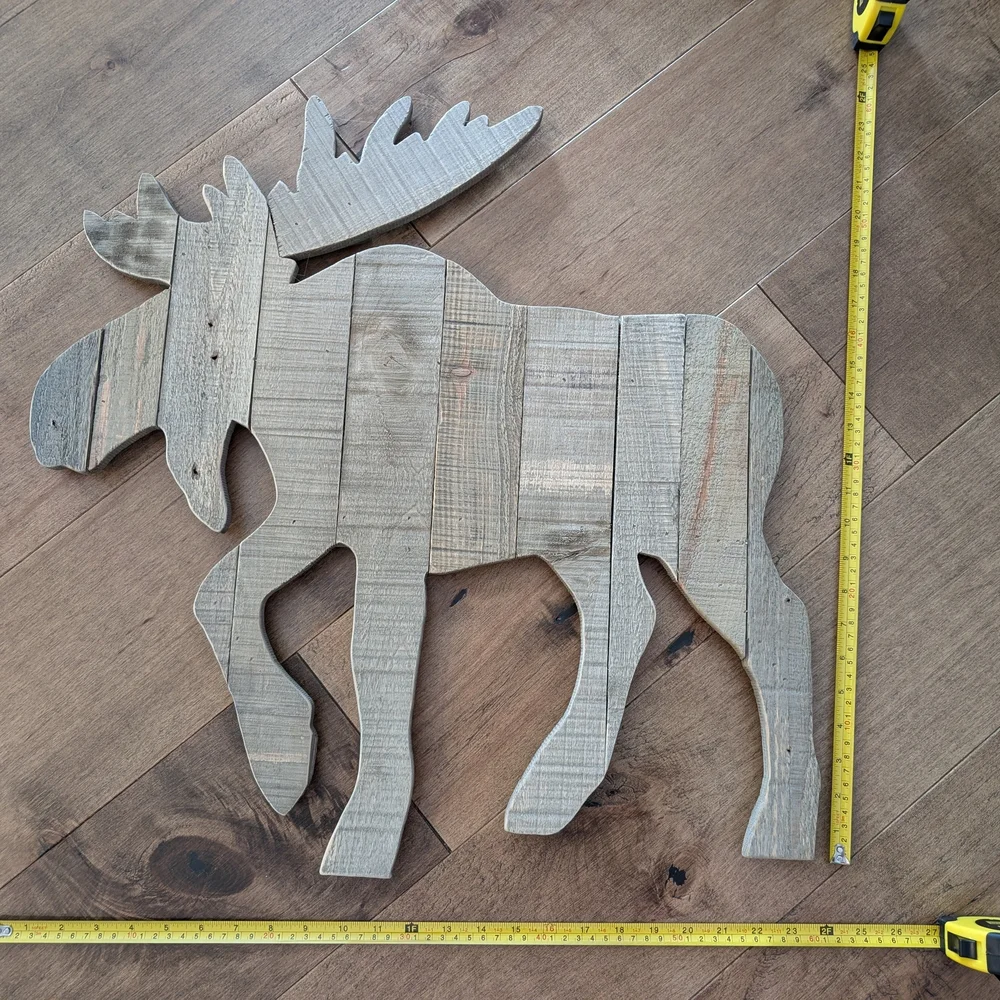 Rustic Moose Wall Decor in Brown - Picture 4 of 8